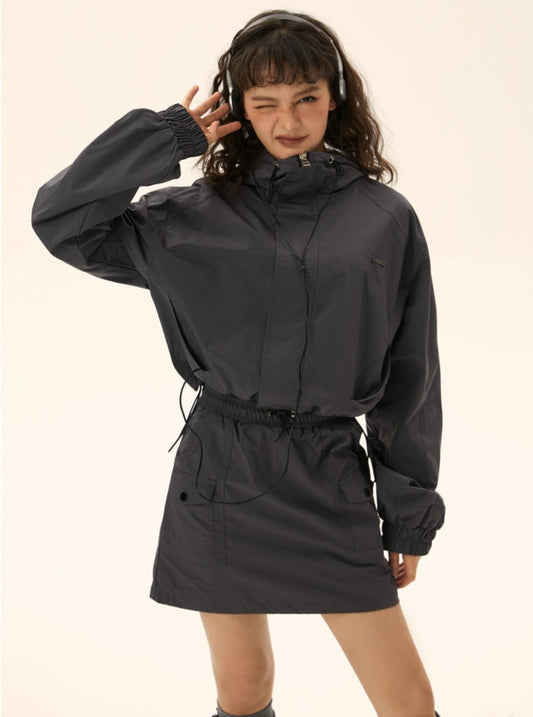 Functional wind short  jacket short skirt