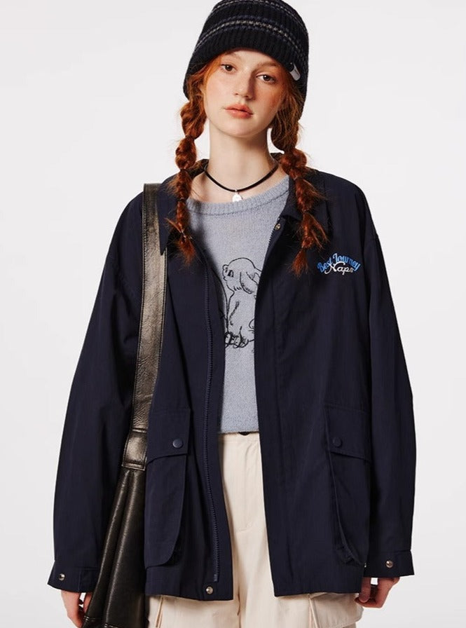 Overalls  Loose Pocket Casual Jacket