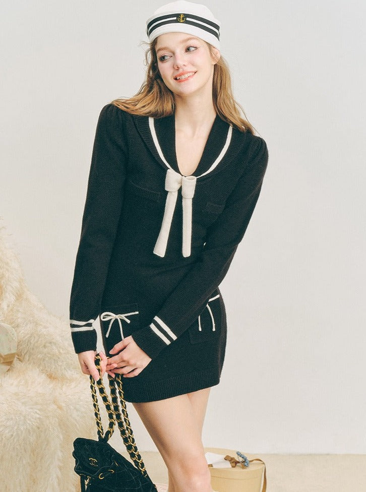 Sailor Knitted Dress