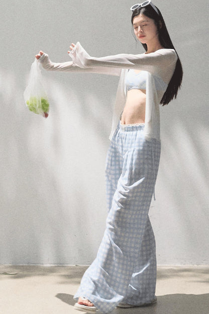 Wide-Leg Tencel Hemp Pants Set-Up