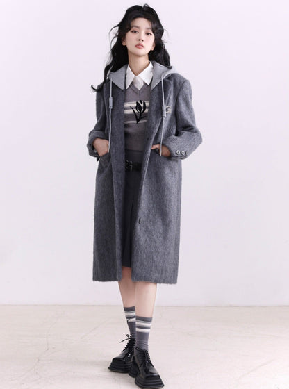 College sweatshirt hat woolen coat