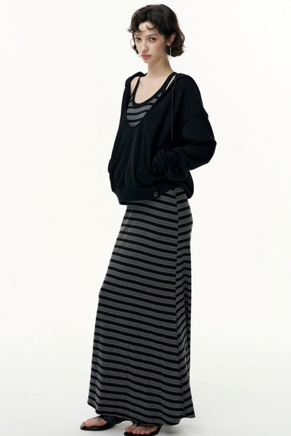 Layered Hooded Sweatshirt Set-Up