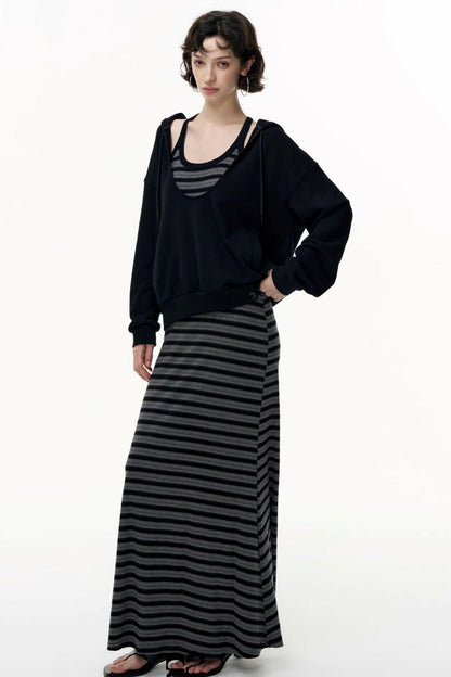 Layered Hooded Sweatshirt Set-Up