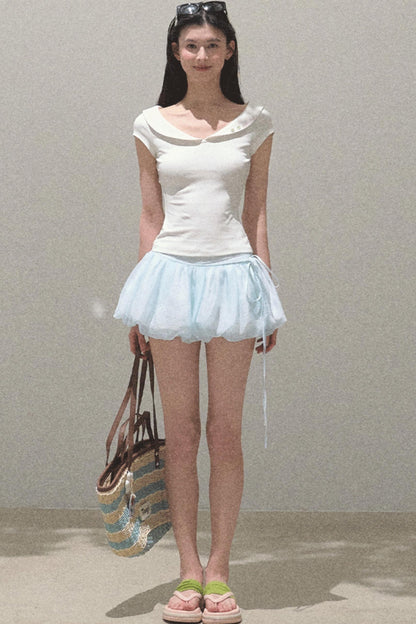 Floral Peplum Culottes Skirt Set