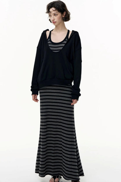 Layered Hooded Sweatshirt Set-Up