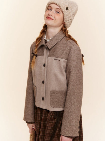 Stitched Tweed Short Jacket