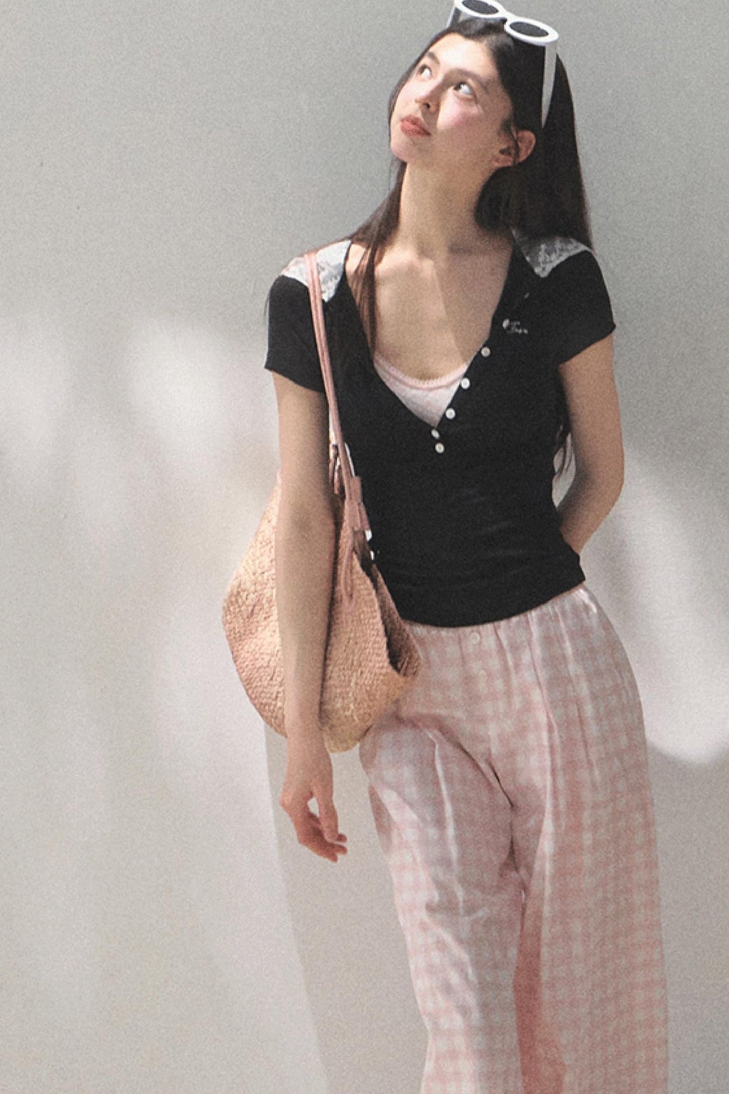 Wide-Leg Tencel Hemp Pants Set-Up