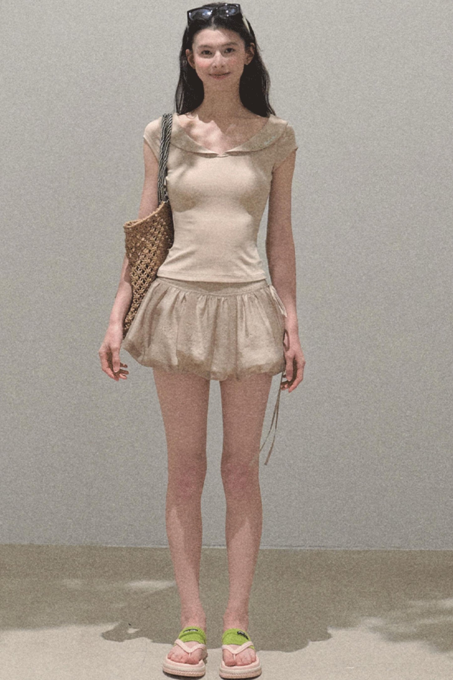 Floral Peplum Culottes Skirt Set