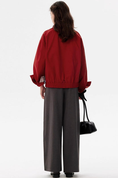 Harrington Contrast Check Lapel Jacket