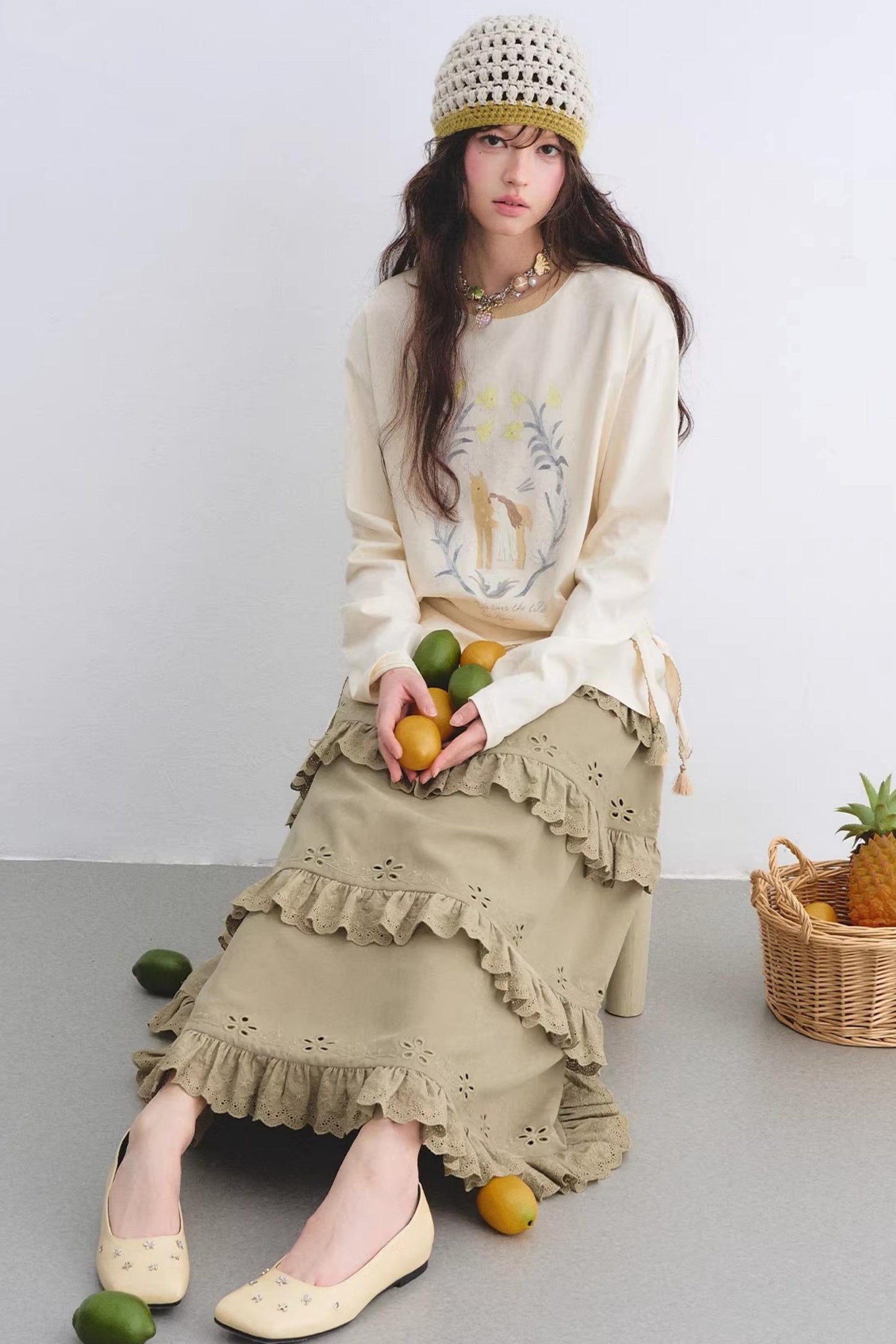 Pony Print Layered Top Set