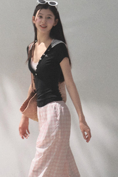 Wide-Leg Tencel Hemp Pants Set-Up