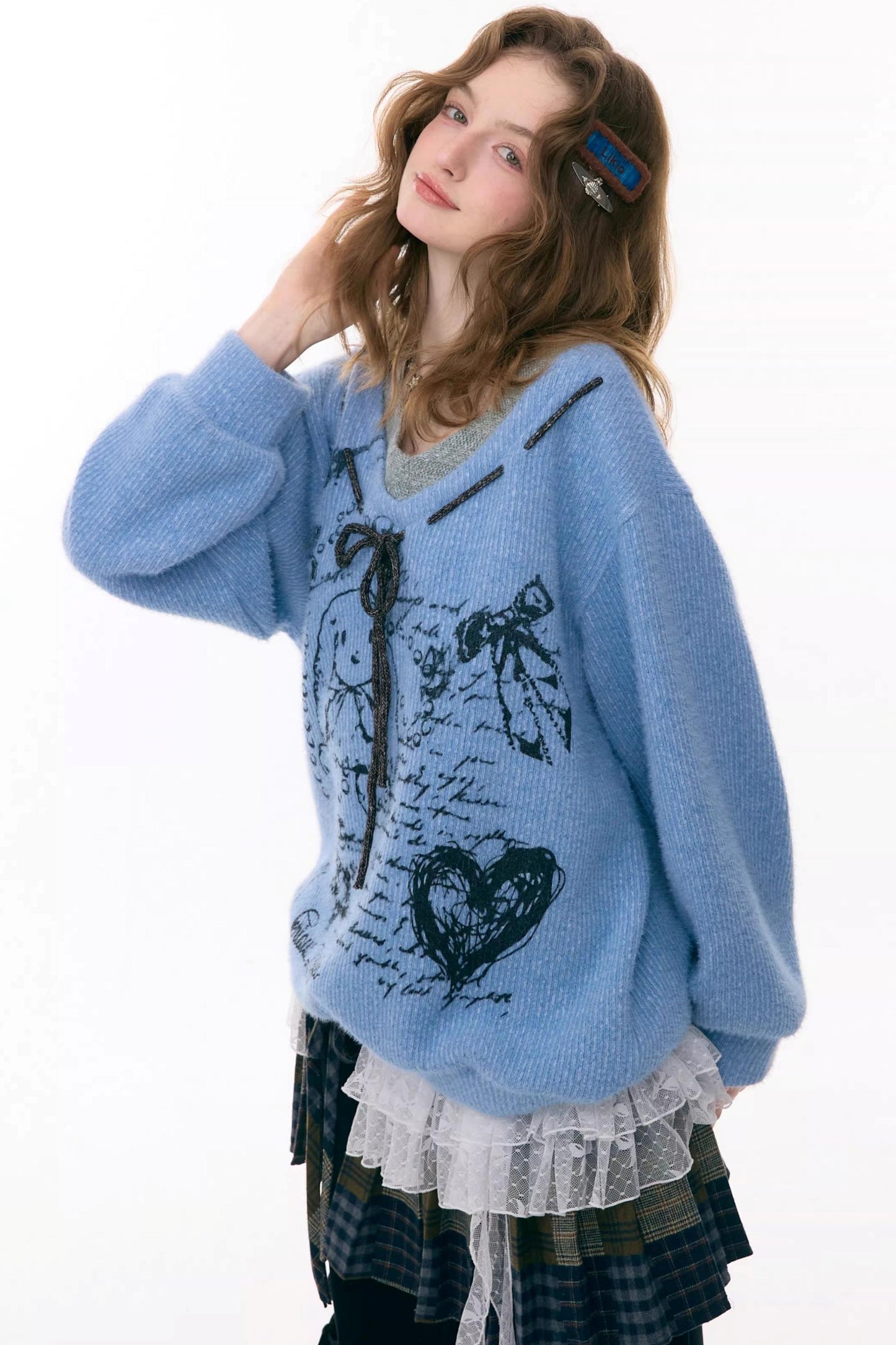 Velvet Rabbit Print Sweater