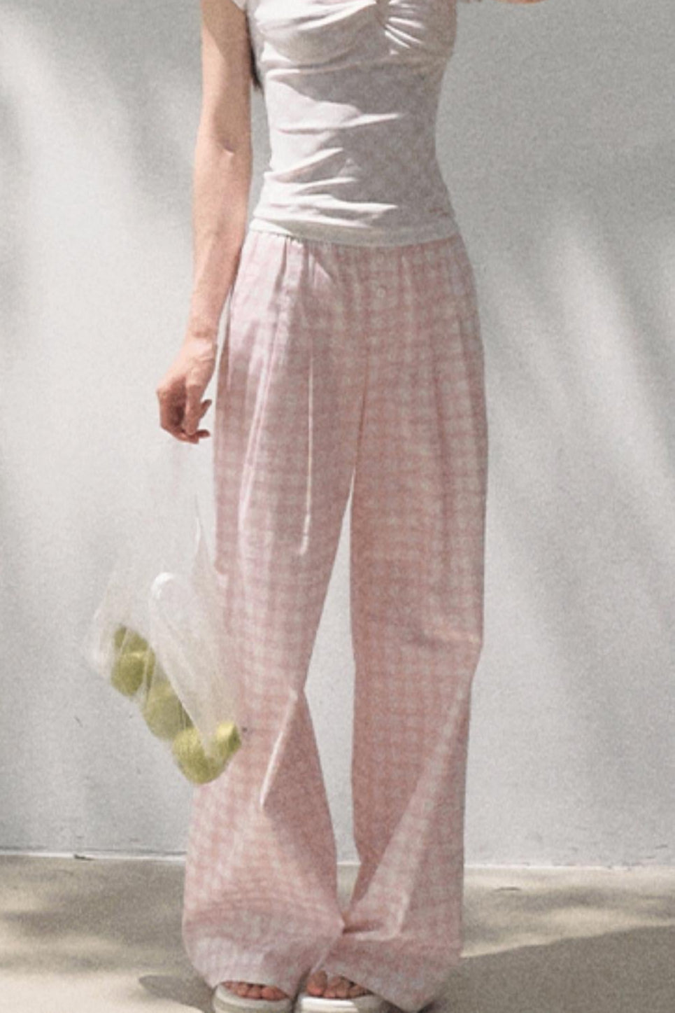 Wide-Leg Tencel Hemp Pants Set-Up