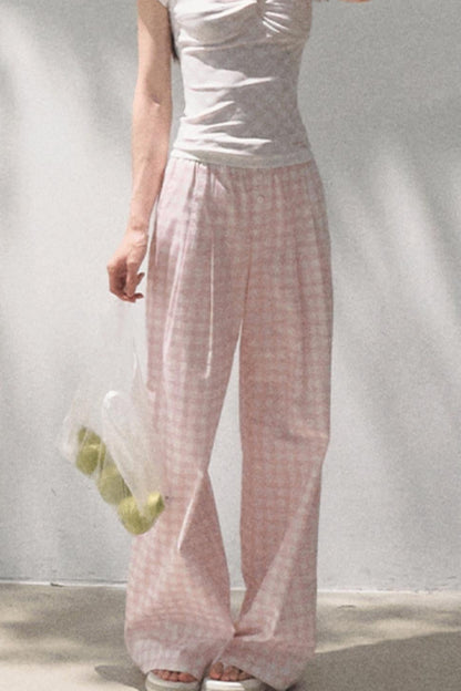 Wide-Leg Tencel Hemp Pants Set-Up