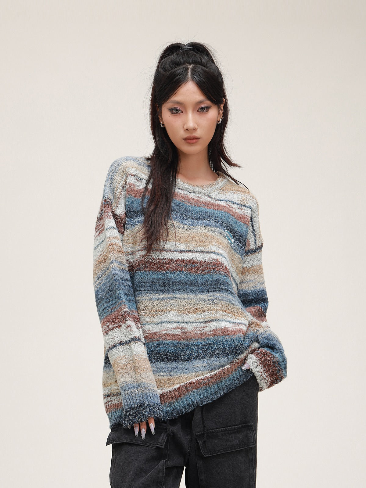 American Soft Waxy Lazy Knit Sweater