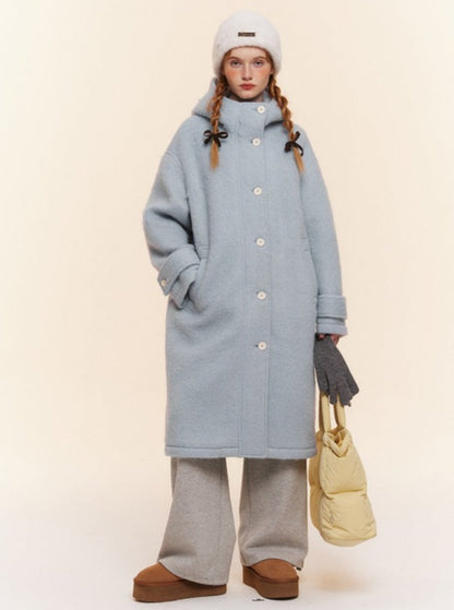 mid-length loose tweed coat