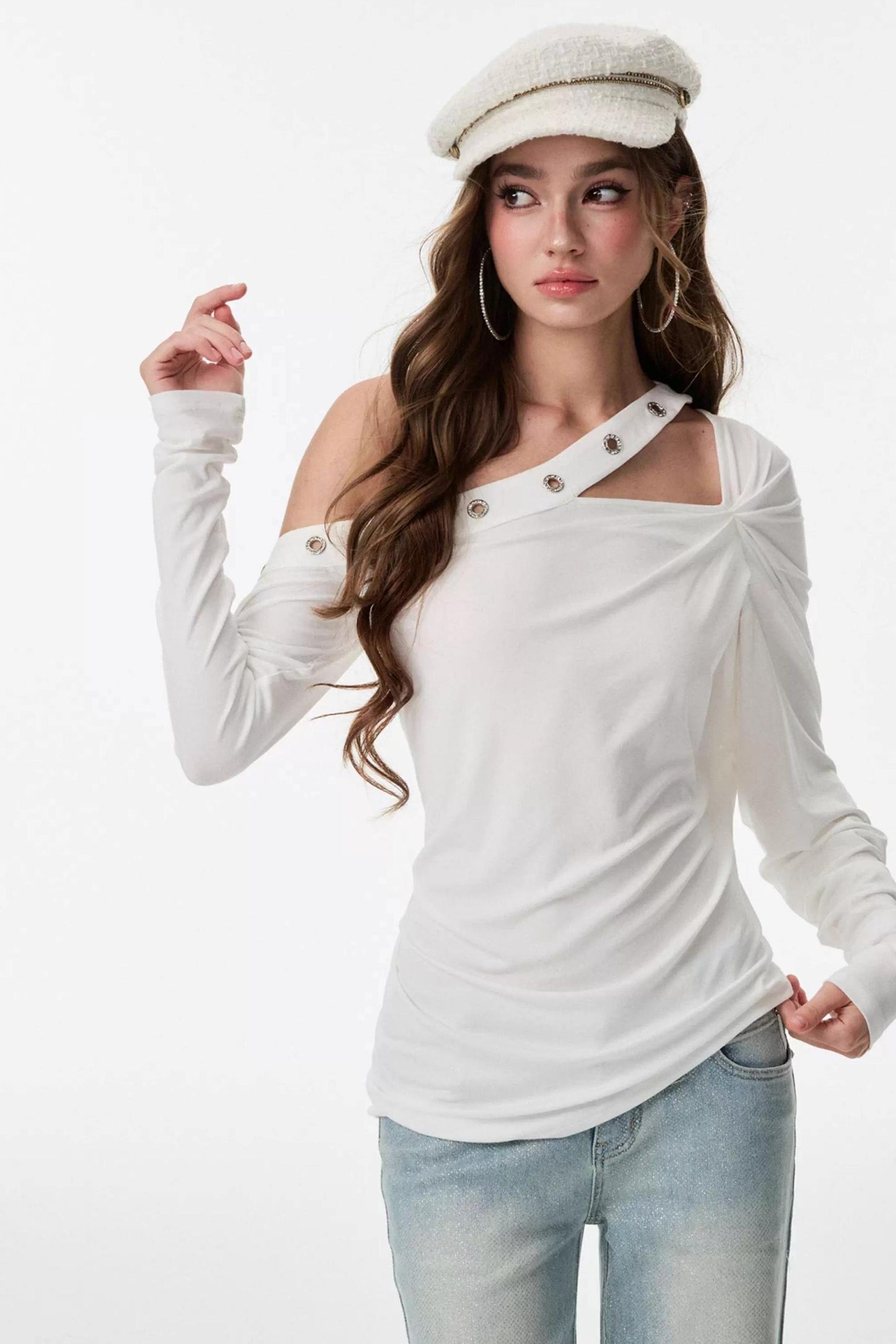 Air Slanted Shoulder Top