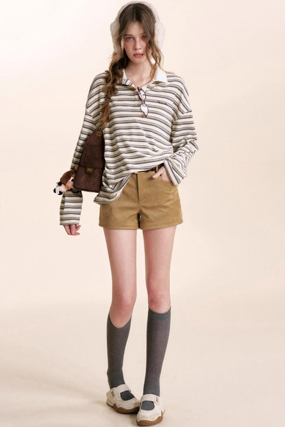 Retro Color-Blocked Polo T-Shirt