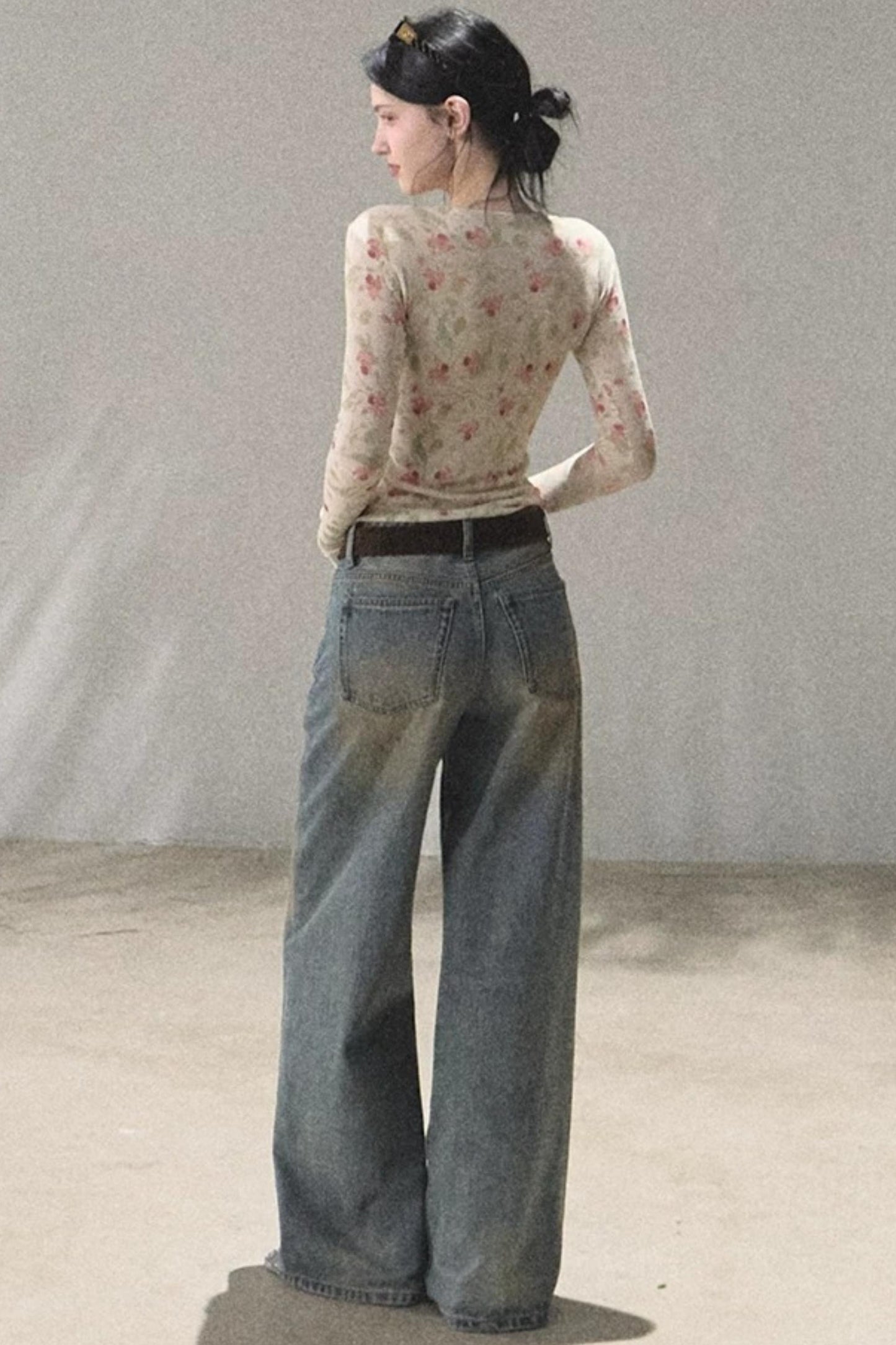 Vintage Hand-Painted Jeans Set