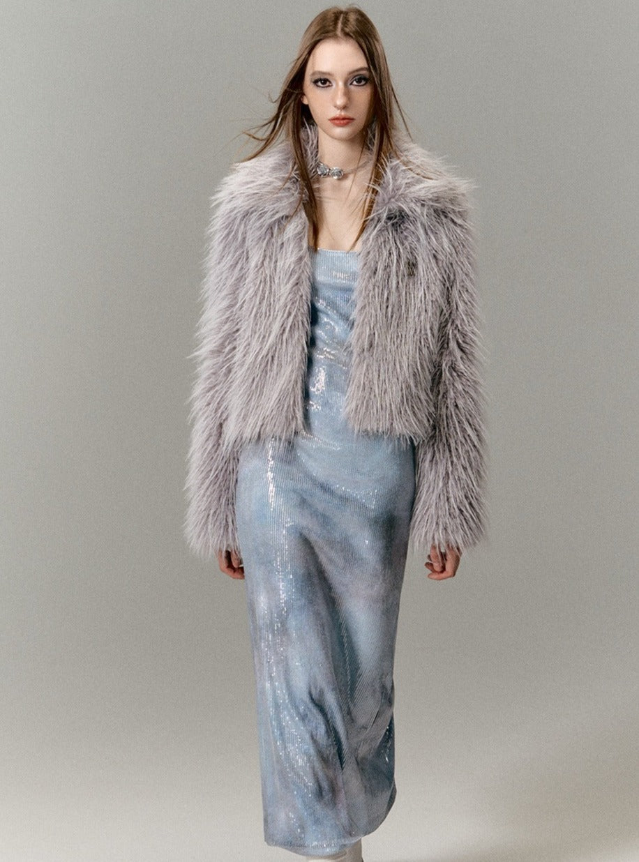 Composite Long Fur Short Jacket