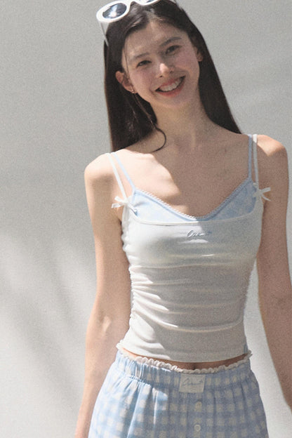 Stretch Chambray Camisole Set