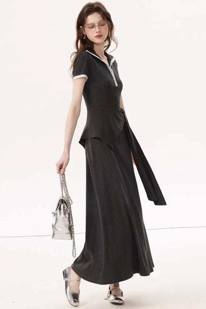 Lyocell Tencel V-Neck Dress