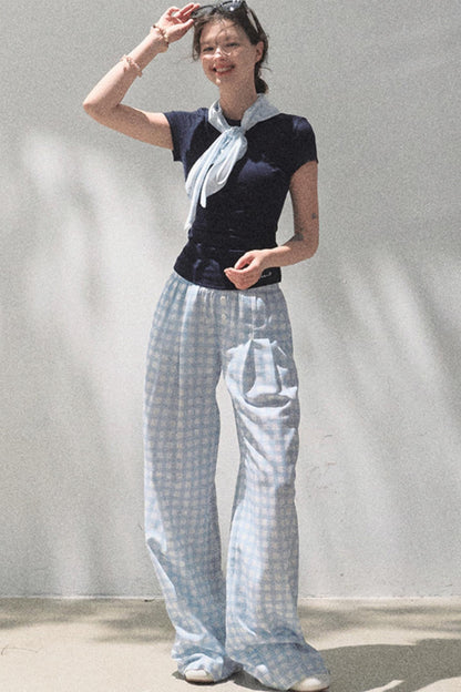 Wide-Leg Tencel Hemp Pants Set-Up