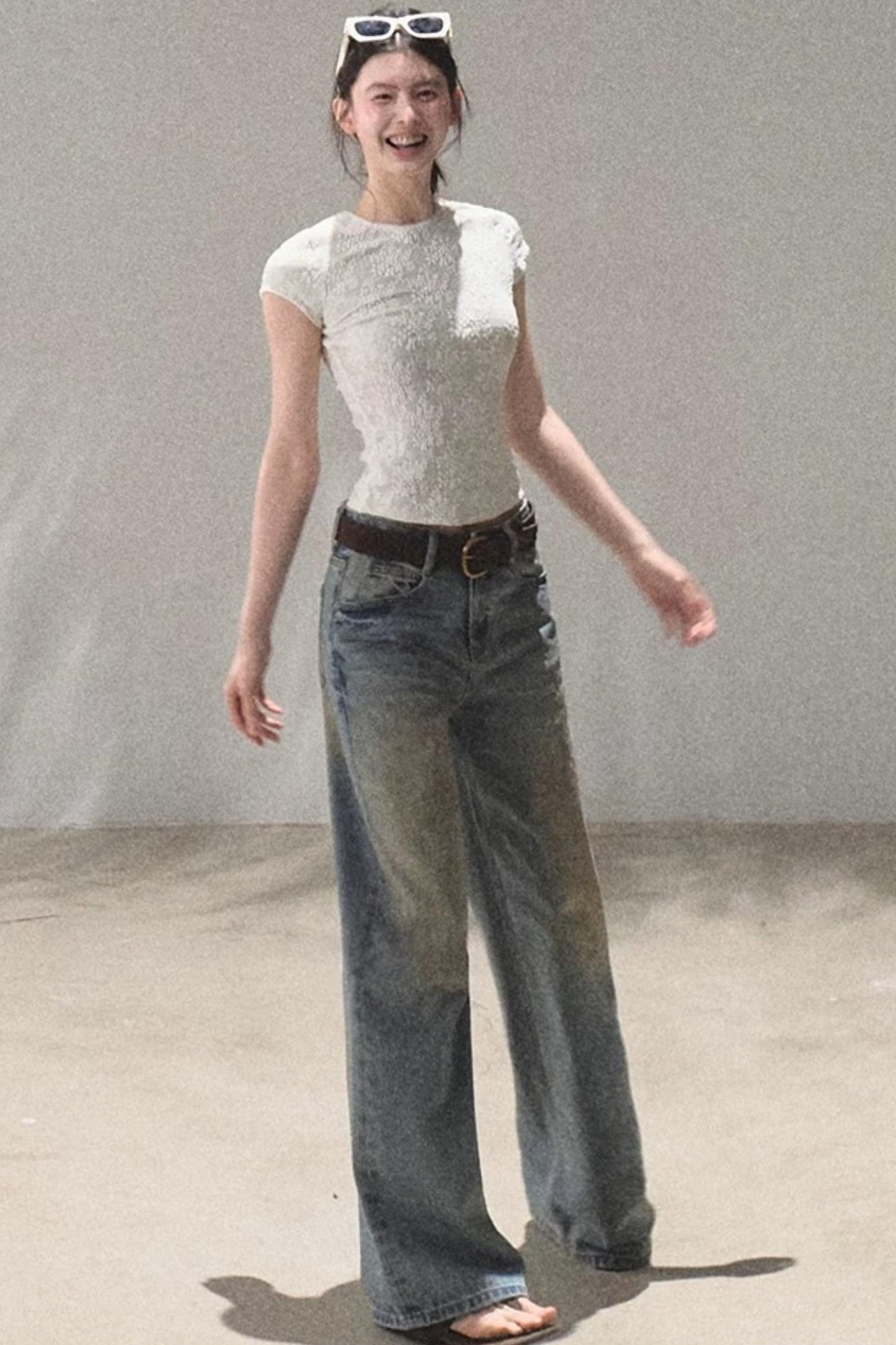 Vintage Hand-Painted Jeans Set