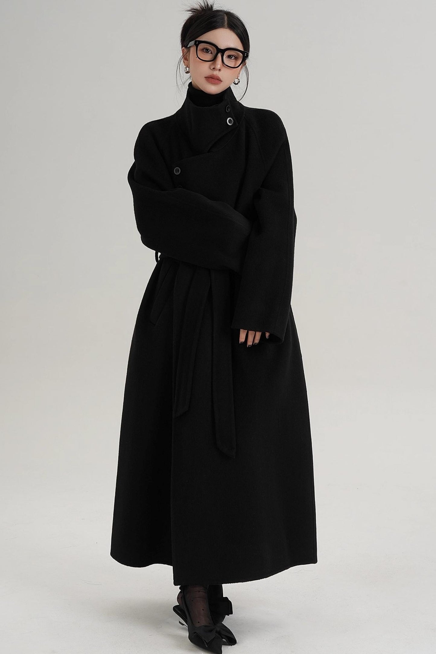 High Neck Wool Coat