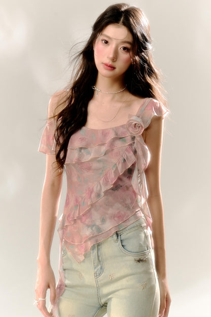 Rose Confession Vintage Fungus Trim Top