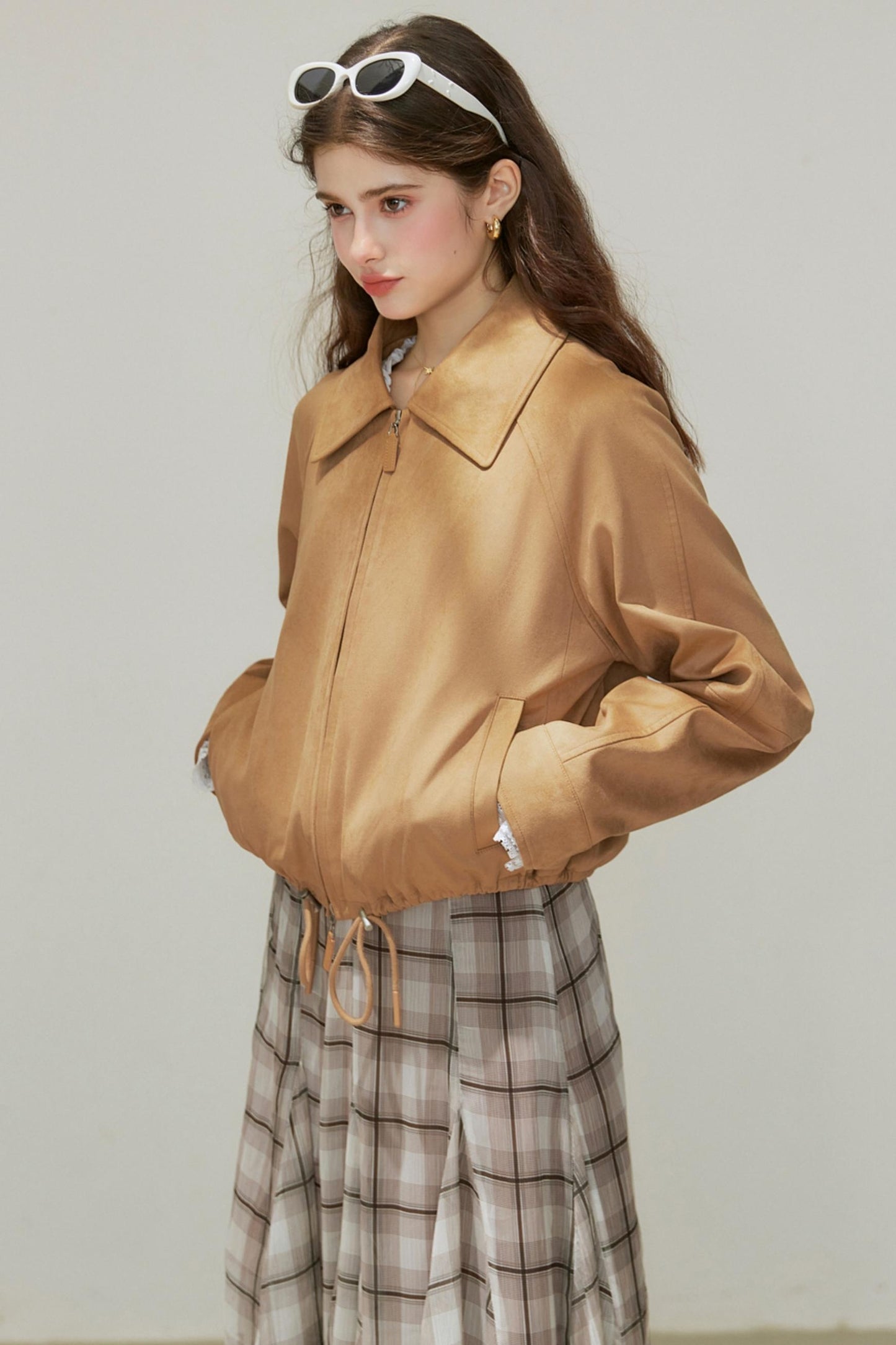 Suede Cropped Jacket