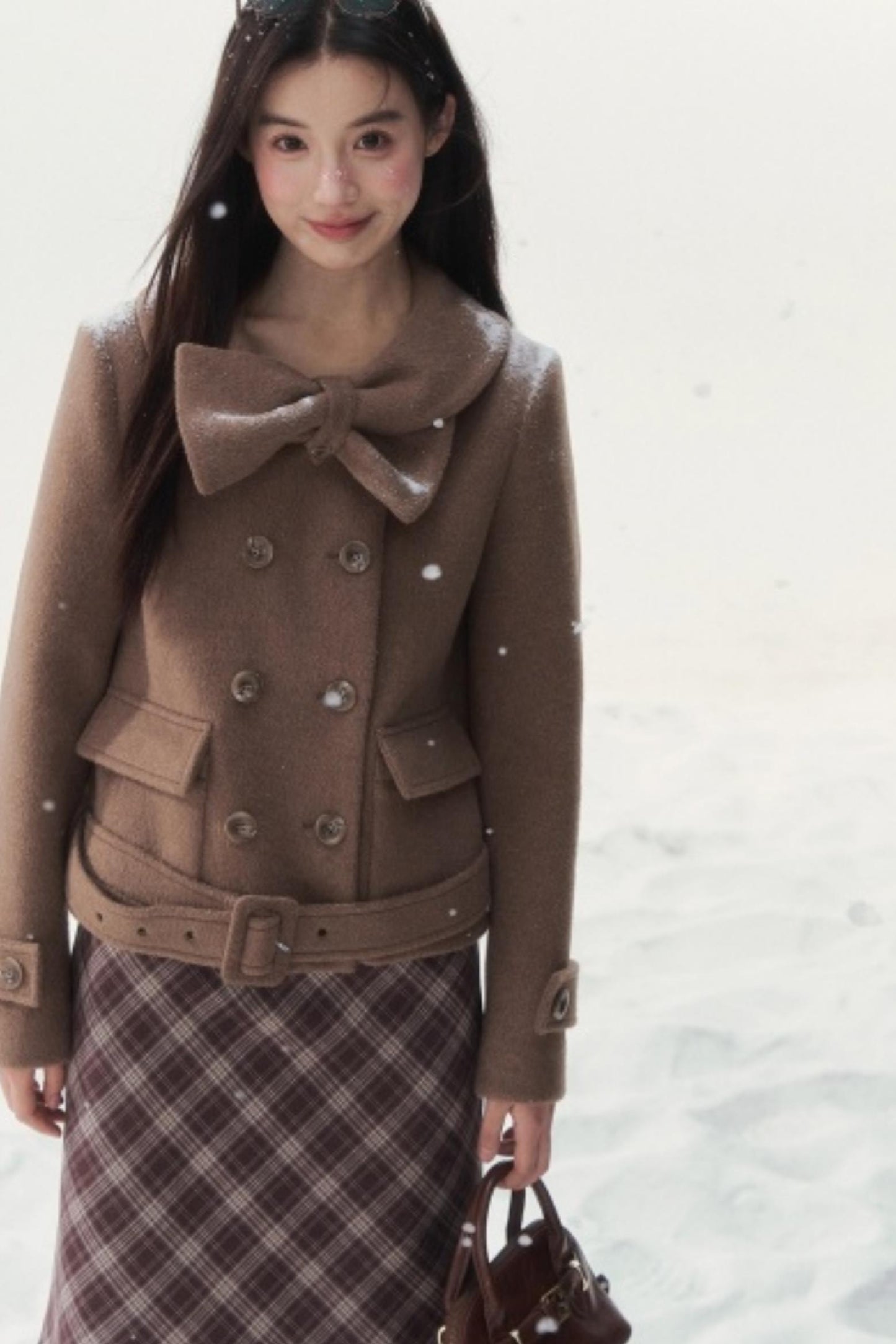 Vintage Double-Breasted Winter Coat