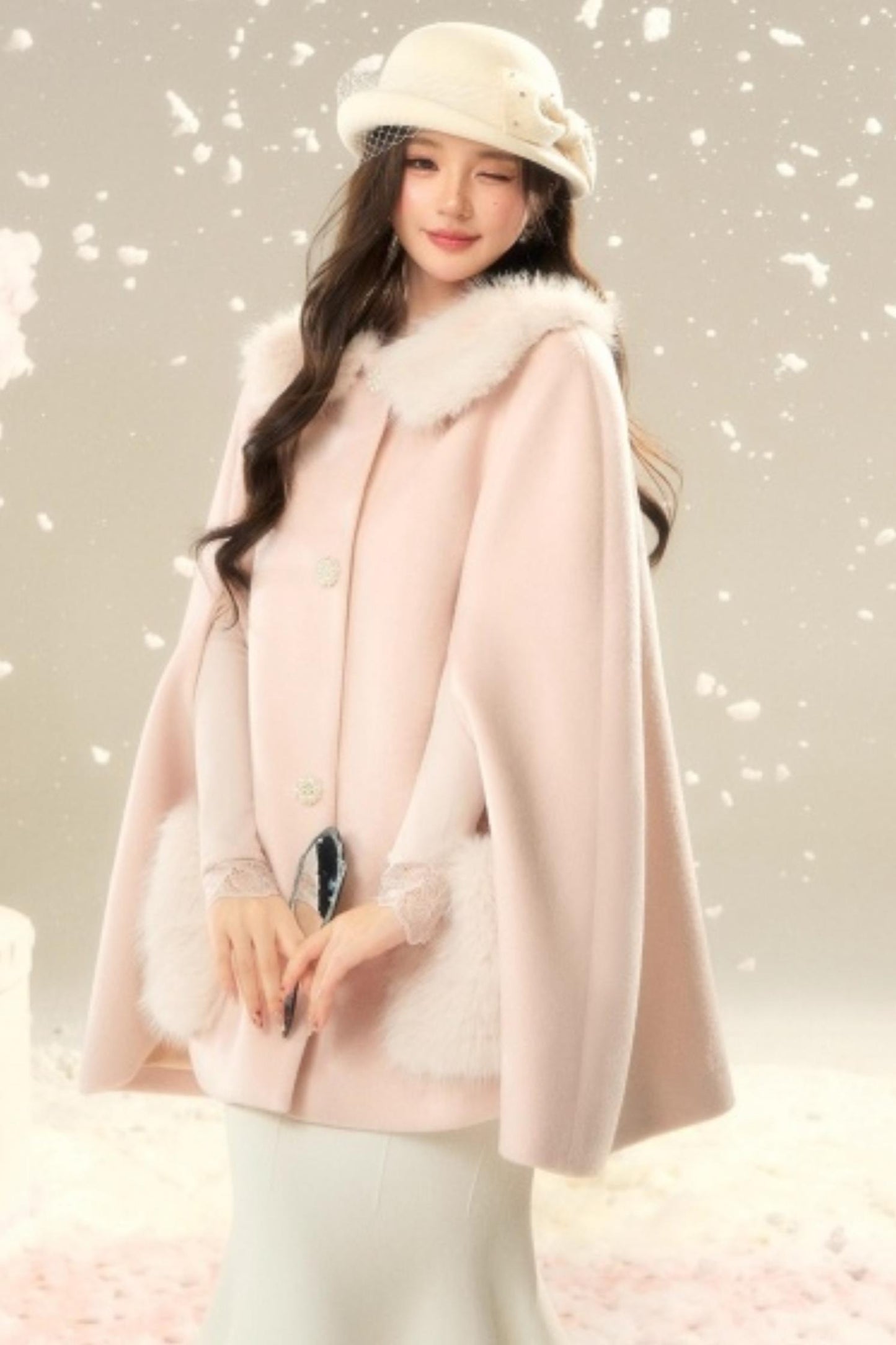 Elegant Woolen Princess Coat