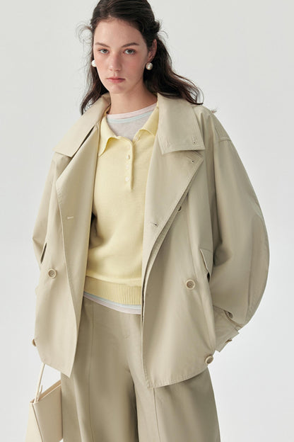 Paris Dream Silhouette Cotton Trench Coat
