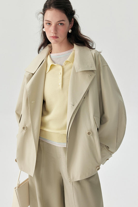 Paris Dream Silhouette Cotton Trench Coat