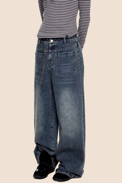 American Retro Wide-Leg Jeans