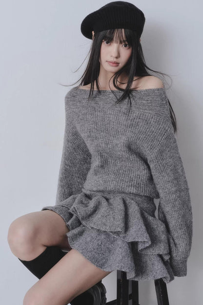 Nordic Morning Mist Wool Sweater Set
