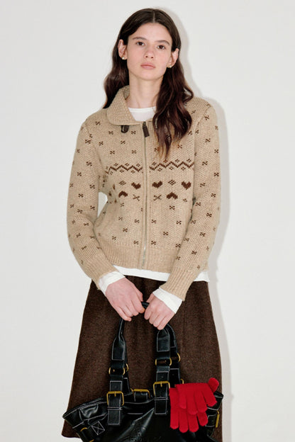 Retro Wool Fair Isle Cardigan