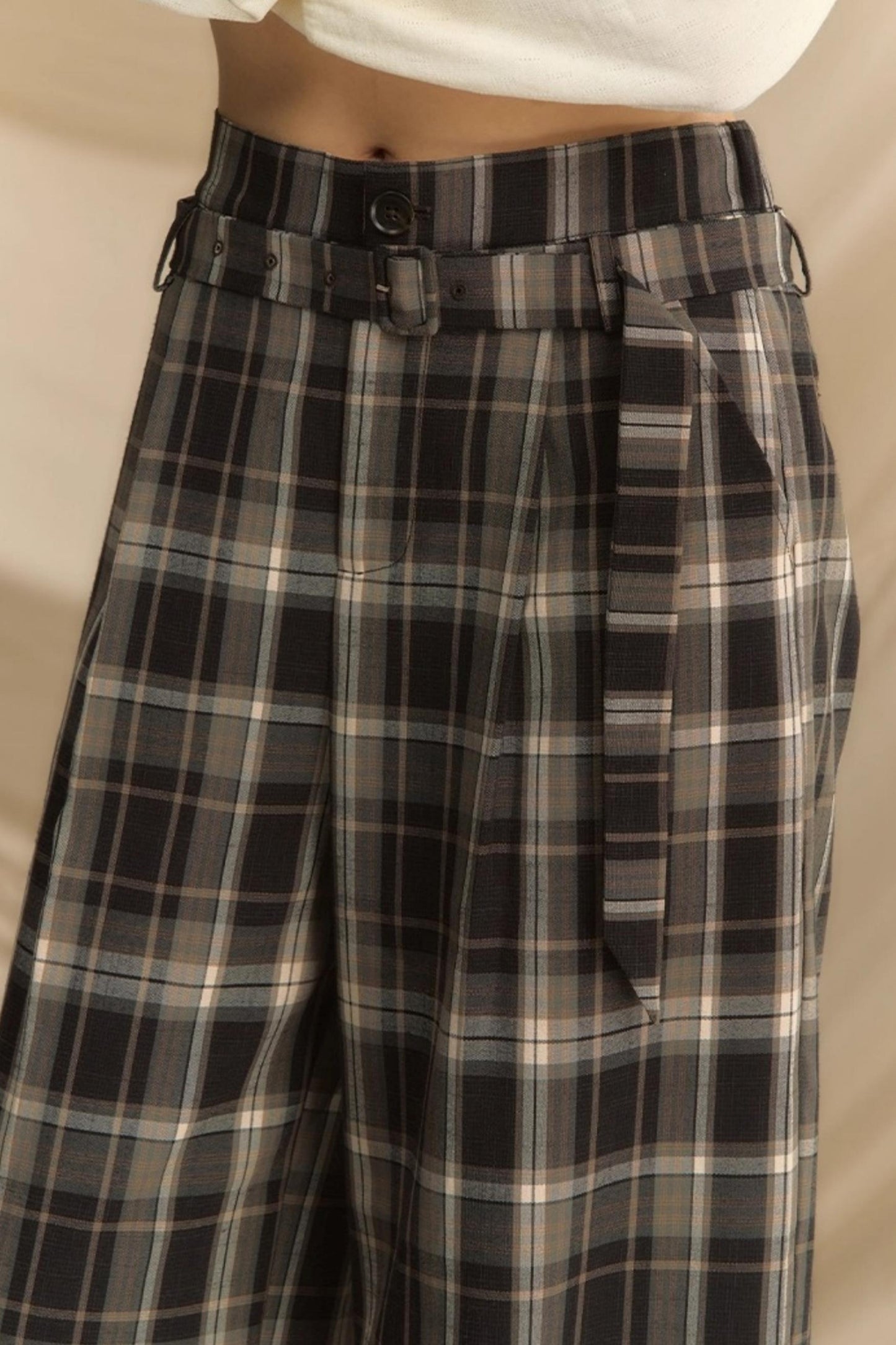 Secret Lazy Plaid Pants