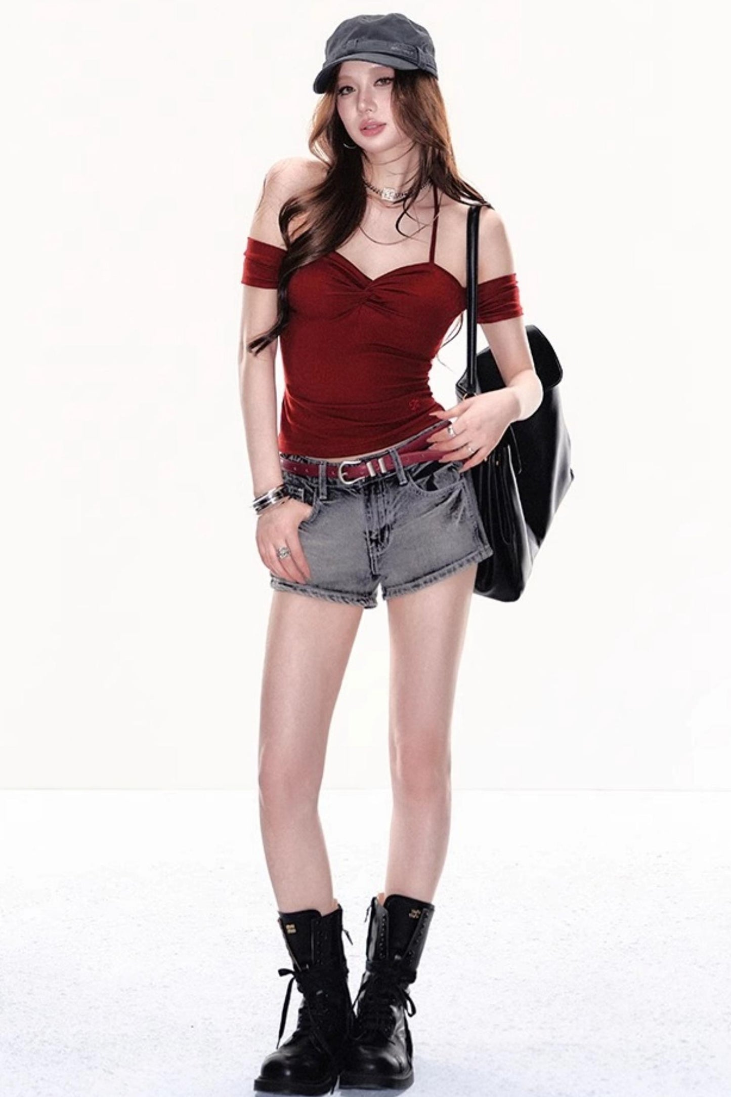 Twisted One-Shoulder Halter Top