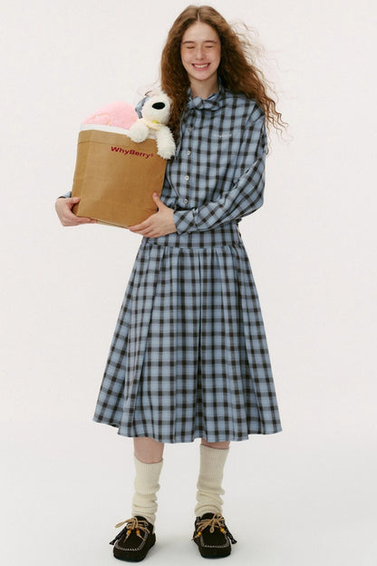 Vintage Diagonal Placket Strap French Shirt