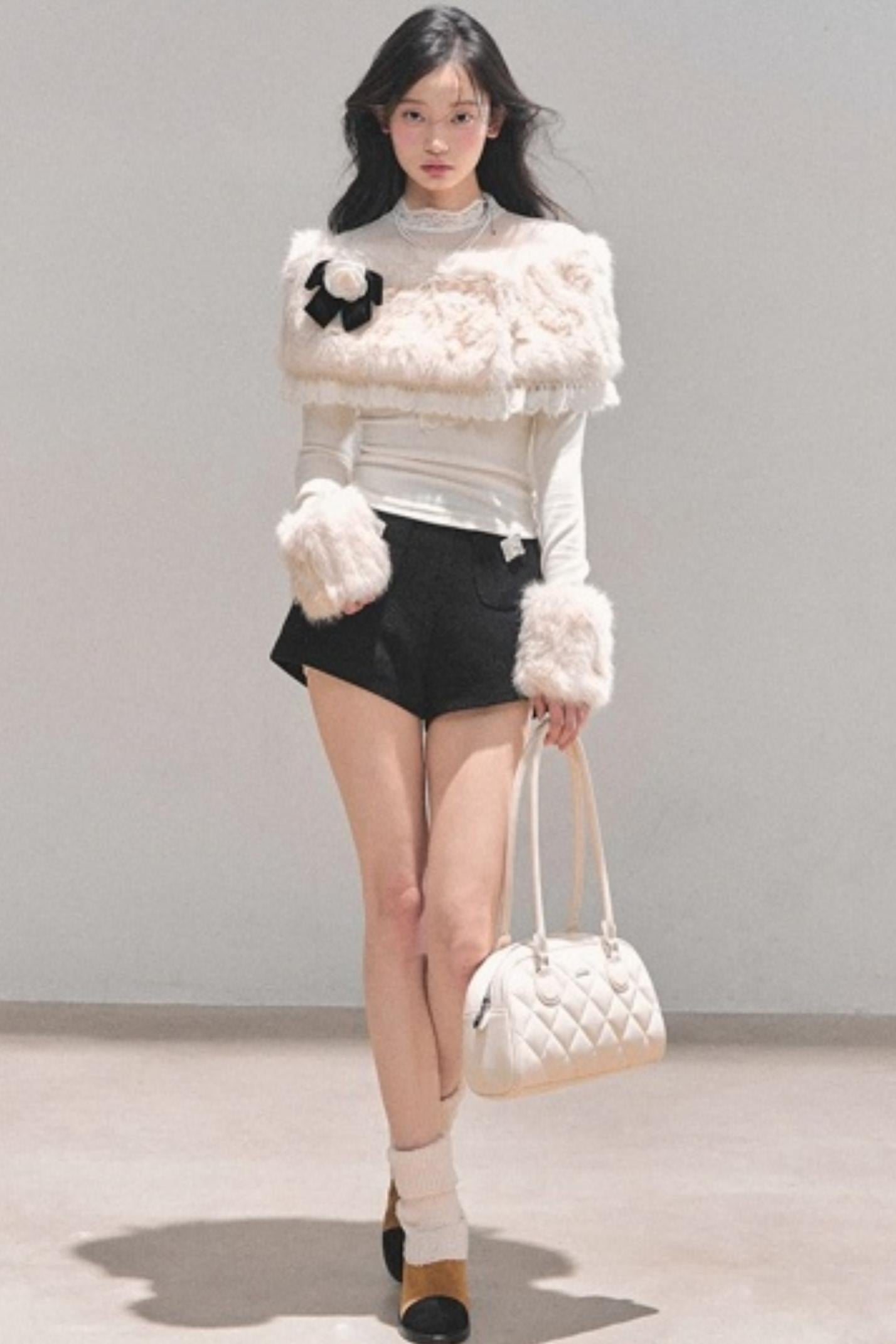 Whispering Snow Lace Top Set