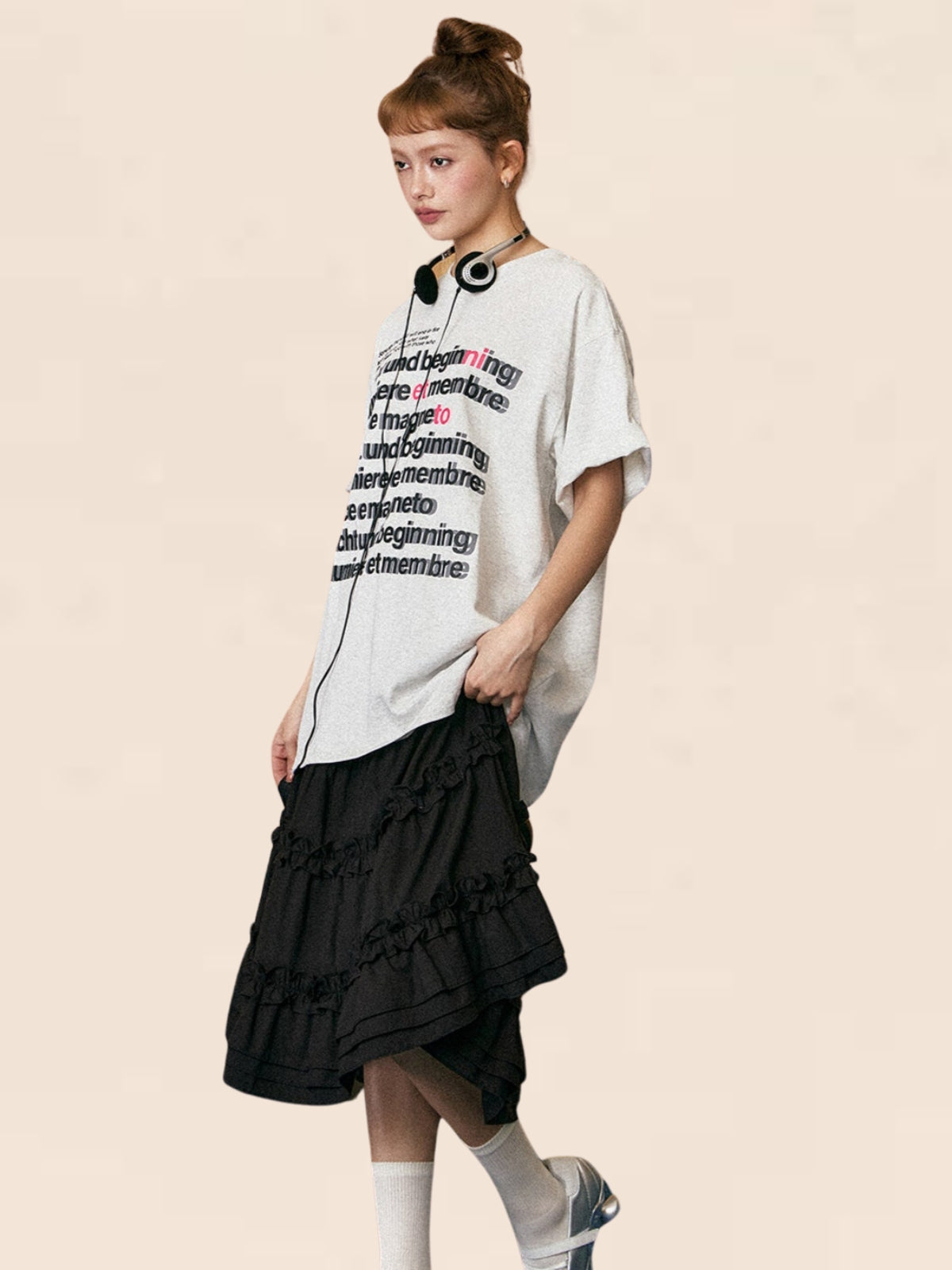 Street Loose Mid-Sleeve Top