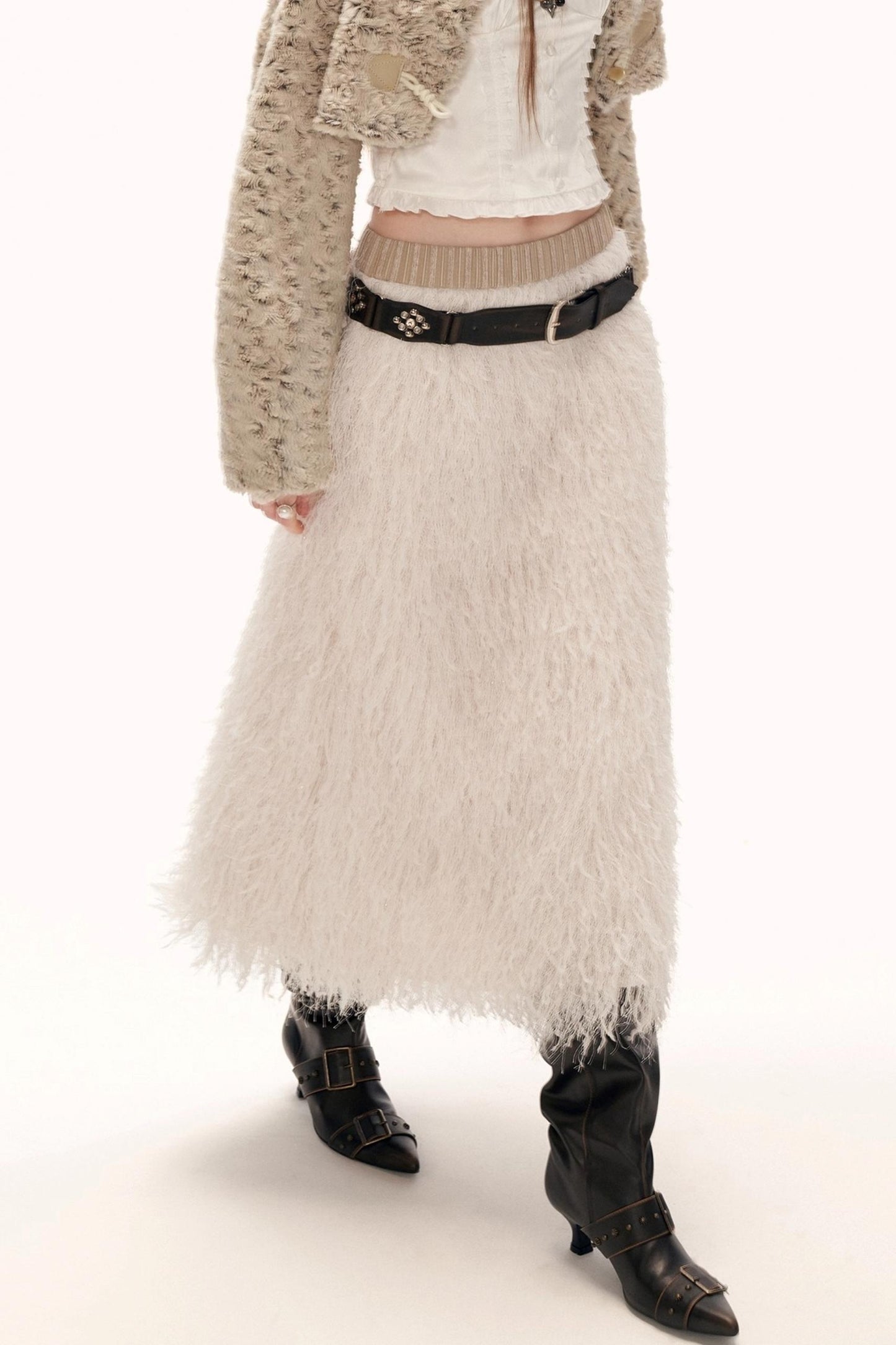 Stereo Tassel Feather Skirt
