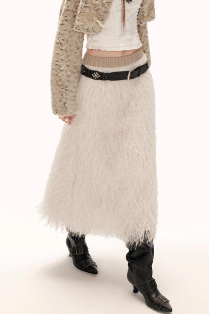 Stereo Tassel Feather Skirt