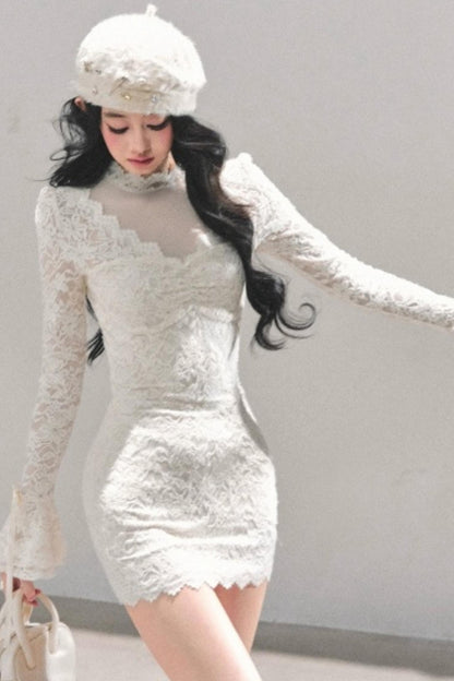 French Lace Mesh Dress