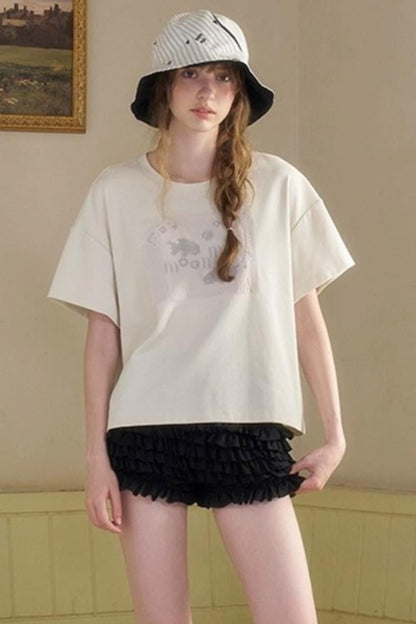 Wandering Fish Embroidered T-shirt