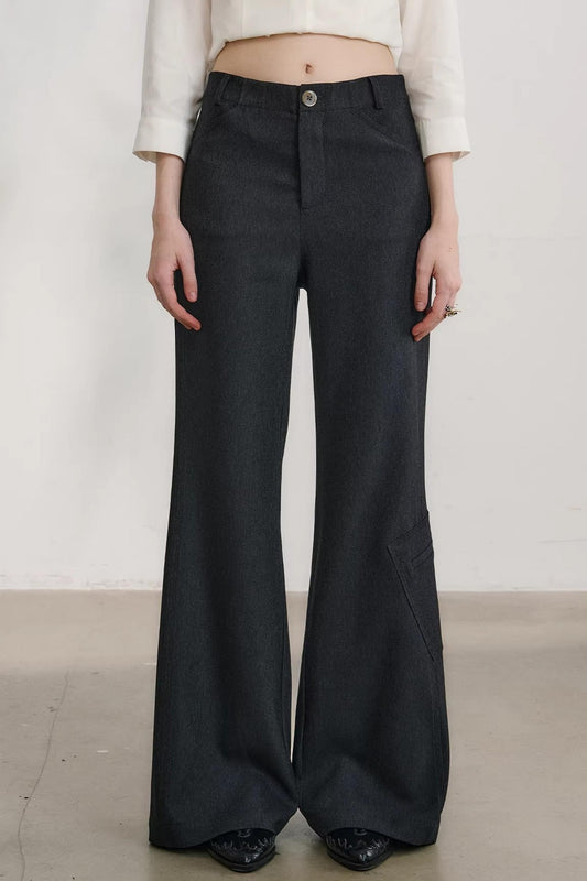 Chestnut Hand-Rolled Flared Pants