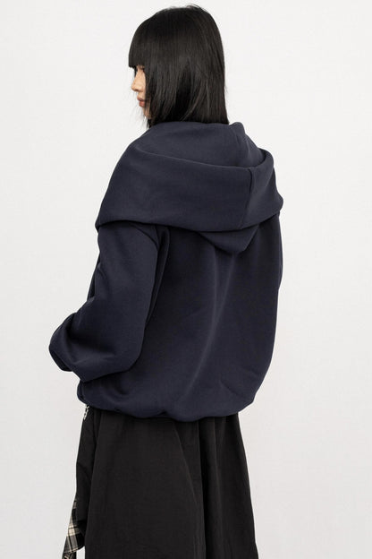 Vintage Fake Two-Piece Hooded Jacket