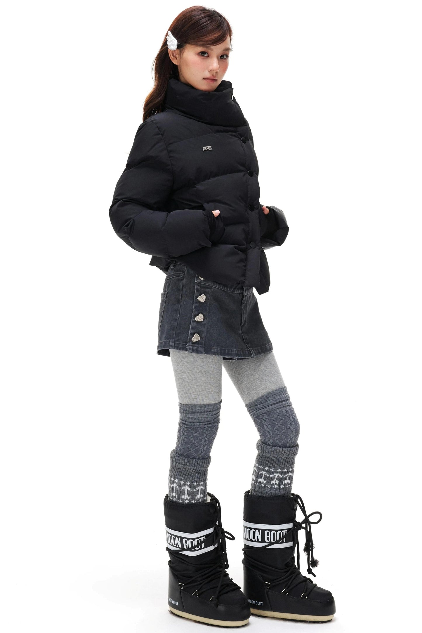 Enzyme Wash Twill Skirt Pants